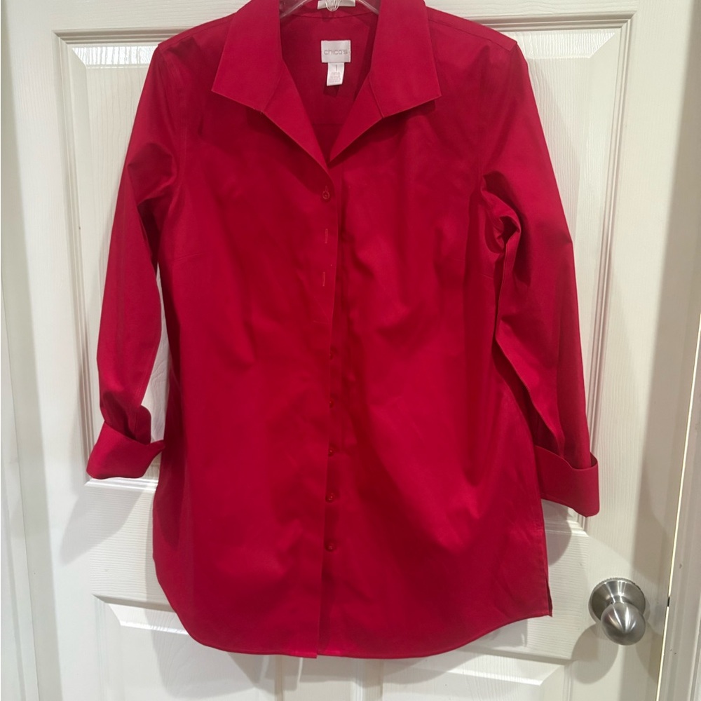 Chico's Vibrant Red shirt
